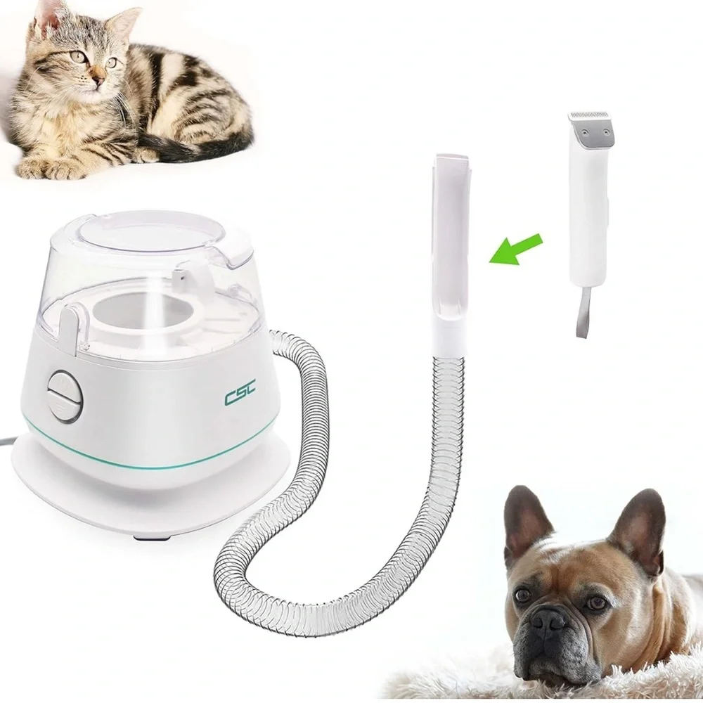 Aproth 5-in-1 Pet Grooming Vacuum Kit Low Noise Dog Cat Grooming System Clipper